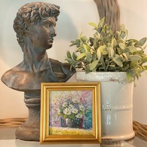 Small Acrylic Painting in Gold Frame